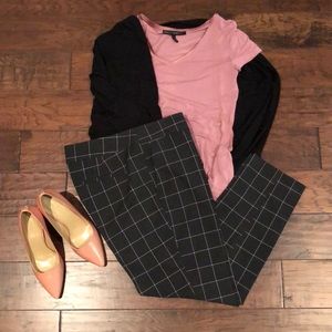 LOFT ankle length trousers - pink/black